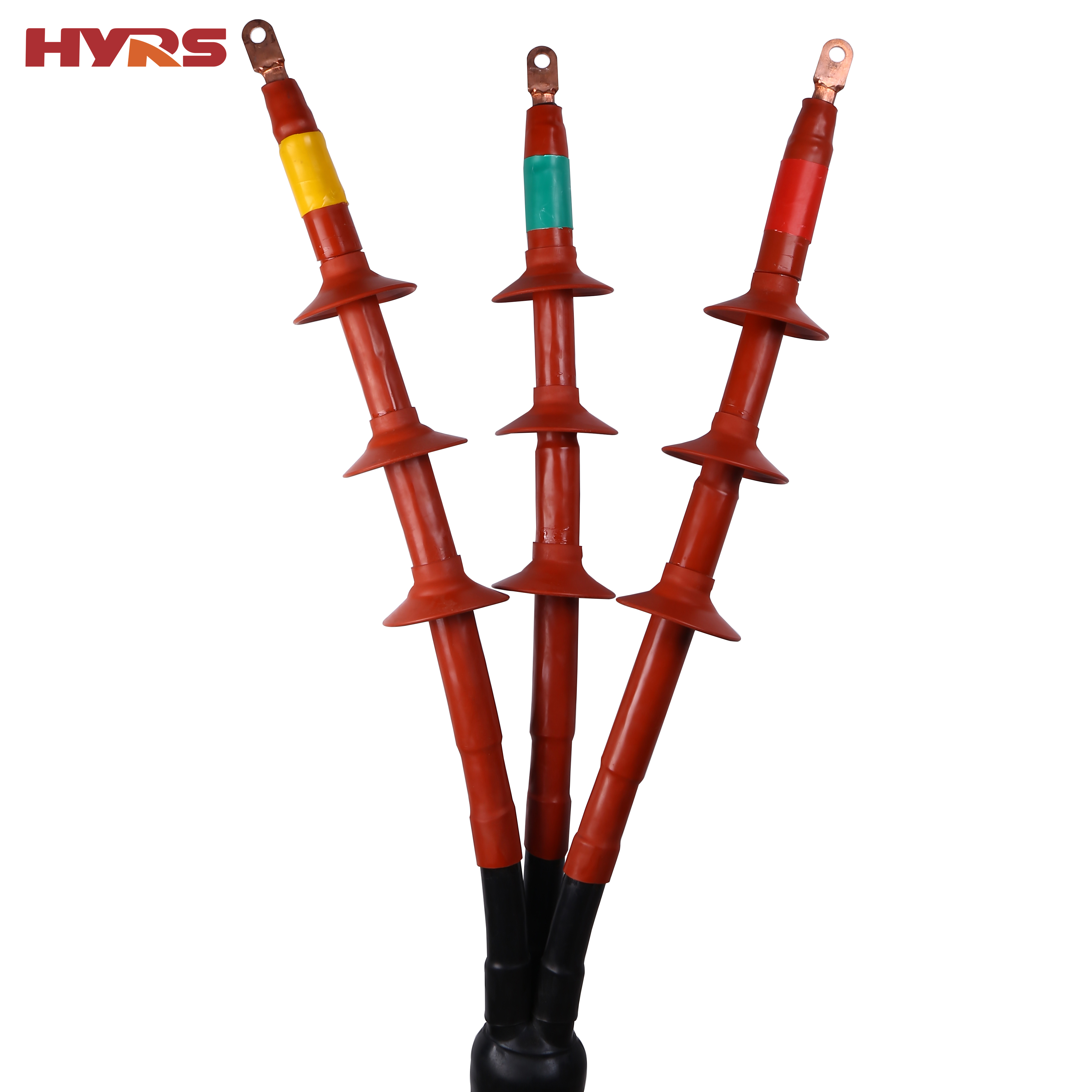 Dry pack cable termination at heat shrinkable cable termination